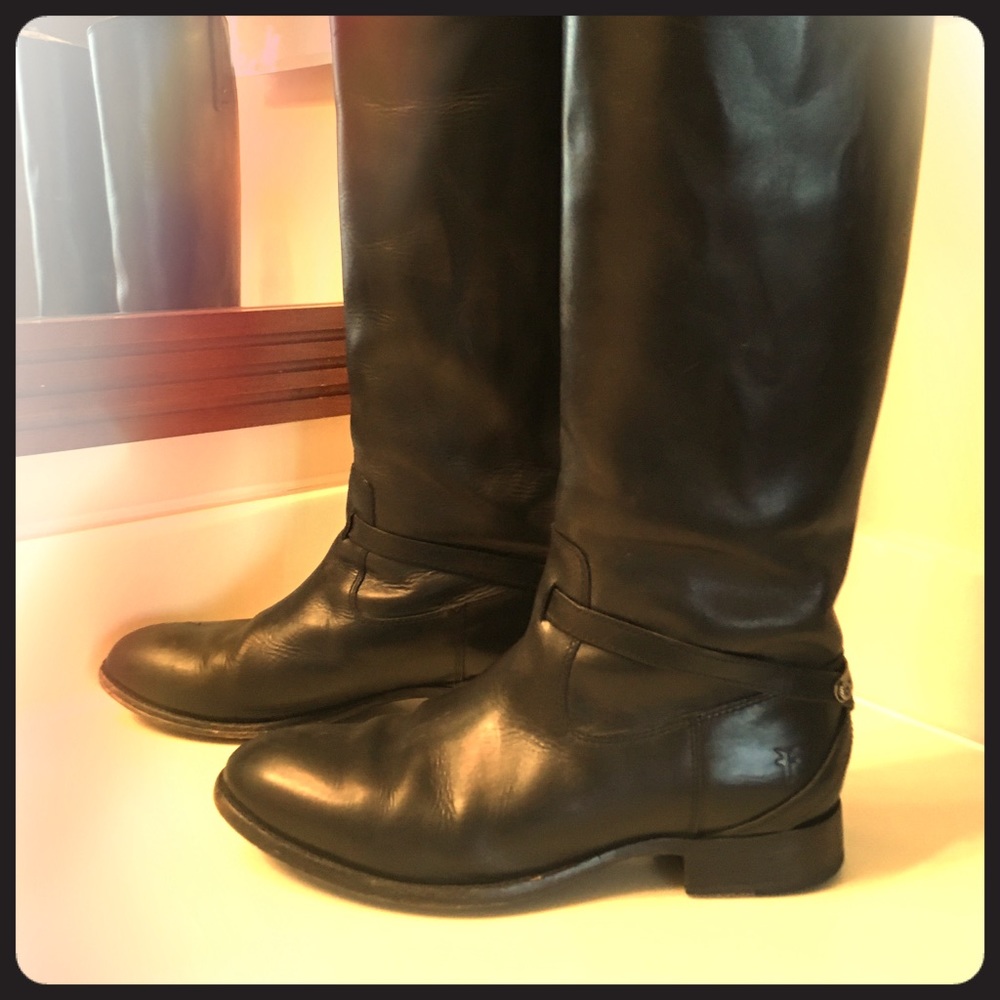 FRYE BOOTS! Knee high, Wide calf, size 9.5, black,